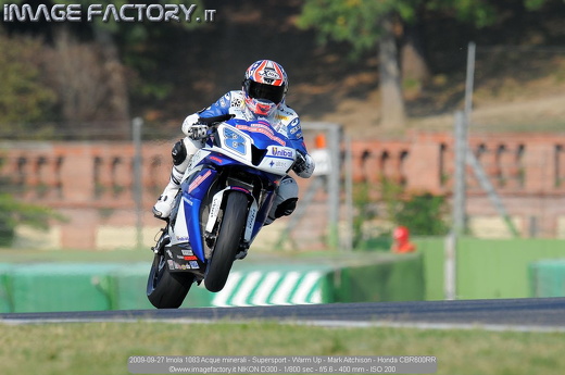 2009-09-27 Imola 1083 Acque minerali - Supersport - Warm Up - Mark Aitchison - Honda CBR600RR